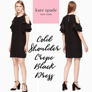 Kate Spade Cold Off Shoulder Crepe Dress XS S NWT